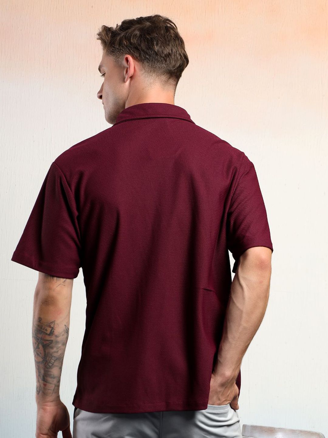 Kotty Men Opaque Textured Casual Shirt