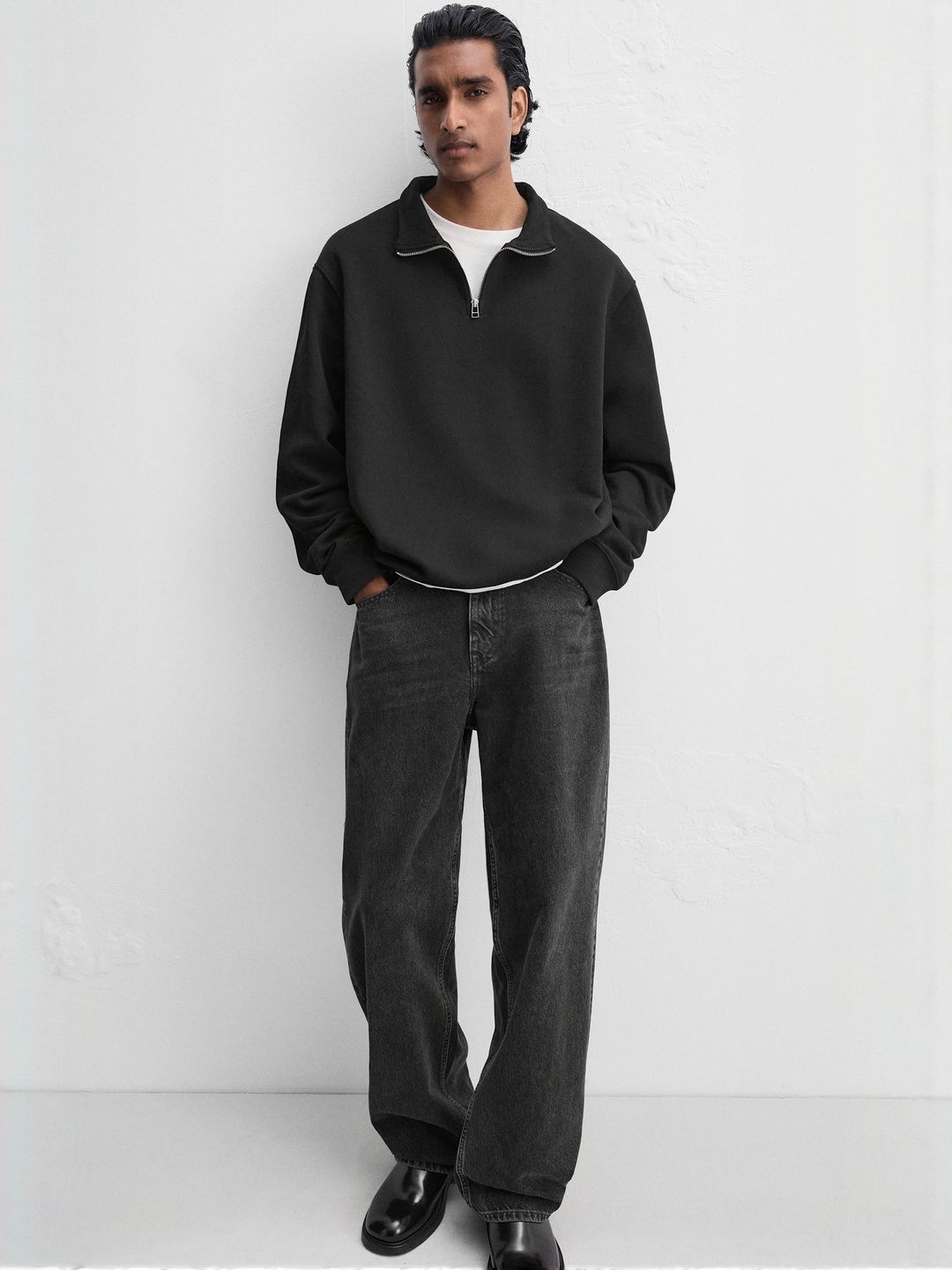 Kotty Men Shirt Collar Cotton Sweatshirt