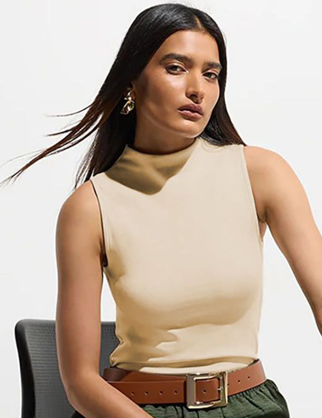 Kotty Women Pack of 2 High Neck Fitted Top