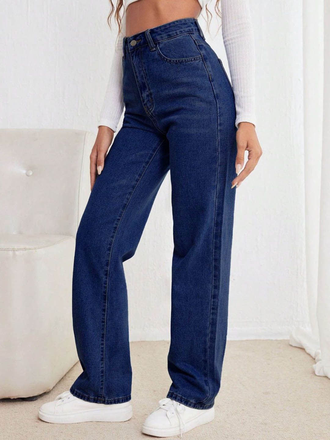 Kotty Women Straight Fit High-Rise Stretchable Jeans