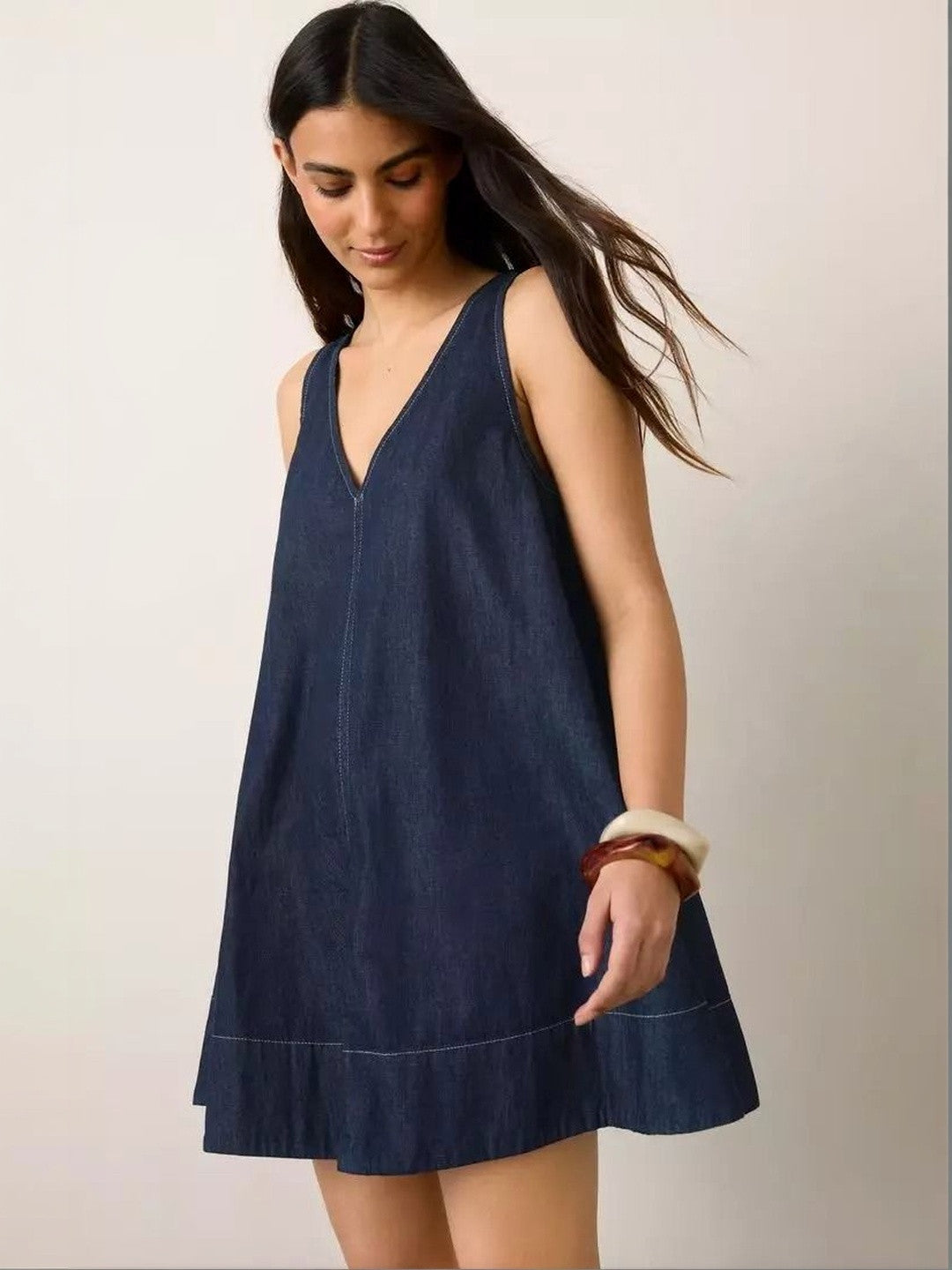 Kotty women's stylish denim A-line mini dress
