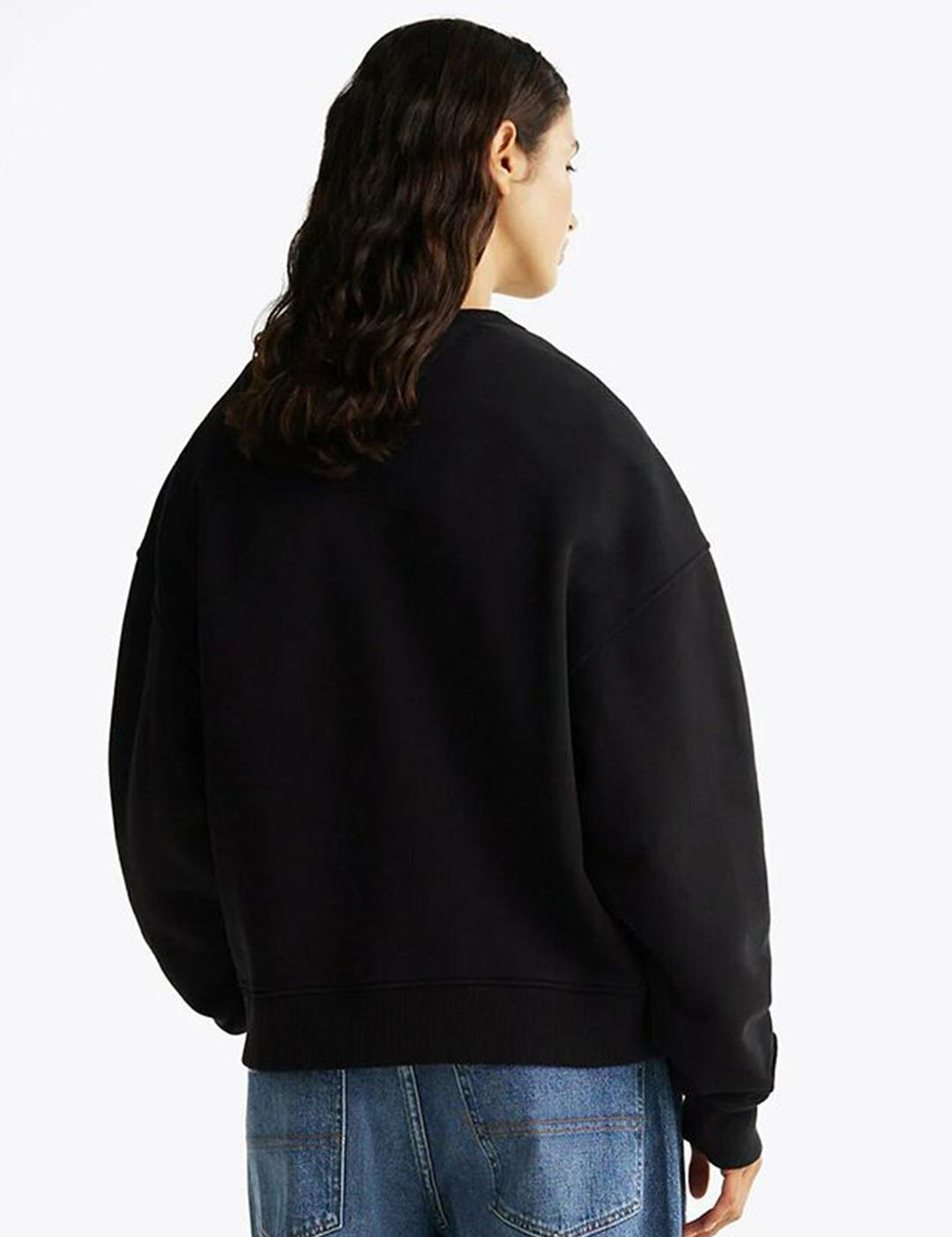 Kotty Women Heart Printed Oversized Pullover Sweatshirt