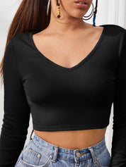 Kotty Women Solid V-Neck Top