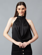 Kotty Women Solid Halter Neck Top