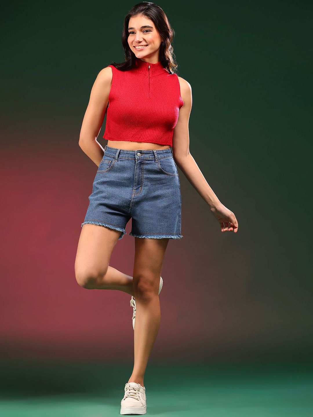 Kotty Women High-Rise Denim Shorts