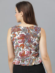 Kotty Floral Print Crepe Top