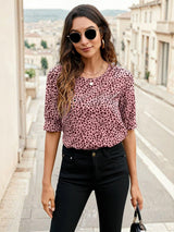 Kotty Printed Satin Regular Top