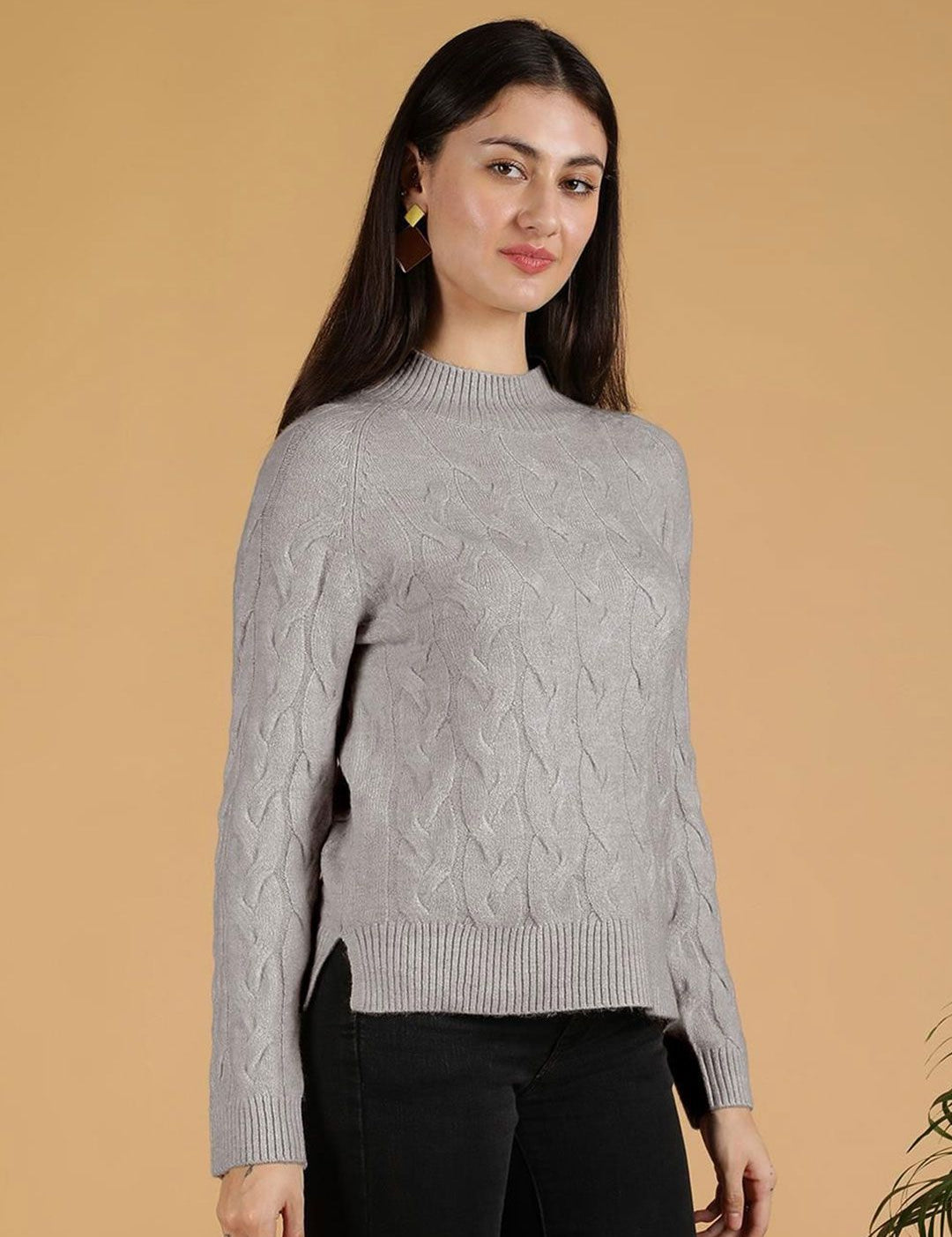 Kotty Women Cable Knit Pullover Sweater