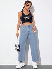Kotty Women Jean Wide Leg High-Rise Stretchable Jeans