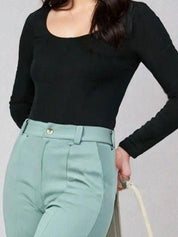 Kotty  Black and Green Long Sleeves T-Shirt with Trouser