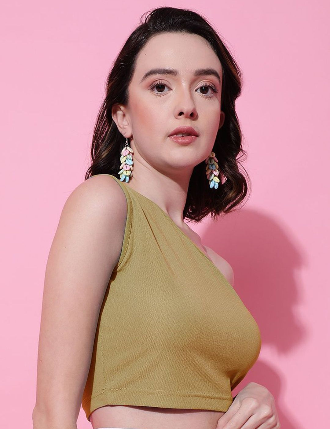 Kotty Women Solid One Shoulder Top