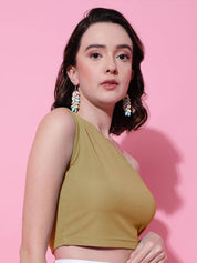 Kotty Women Solid One Shoulder Top