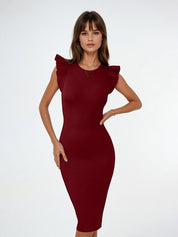 Kotty Women Flutter Sleeve Bodycon Dress