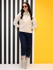 Kotty Women Shirt Collar Sweatshirt