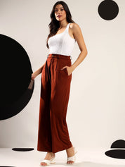 Kotty Women Relaxed Wide-Leg Easy Wash Trousers