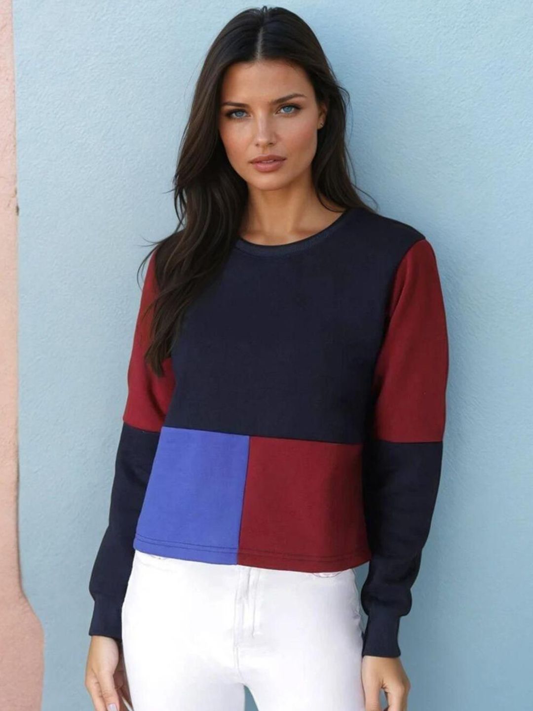 Kotty Women Colourblocked Sweatshirt
