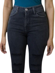Kotty Women Skinny Fit High-Rise Mildly Distressed Light Fade Cotton Stretchable Jeans
