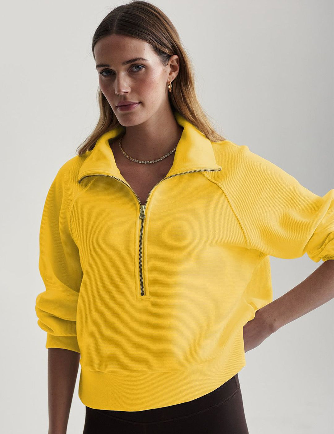 Kotty Women Shirt Collar Long Sleeves Sweatshirt