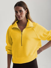 Kotty Women Shirt Collar Long Sleeves Sweatshirt