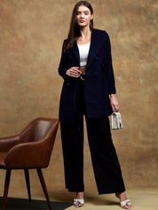 Kotty Women Solid Notched Overcoat