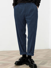 Kotty Men Relaxed Straight Fit High Rise Cotton Trousers