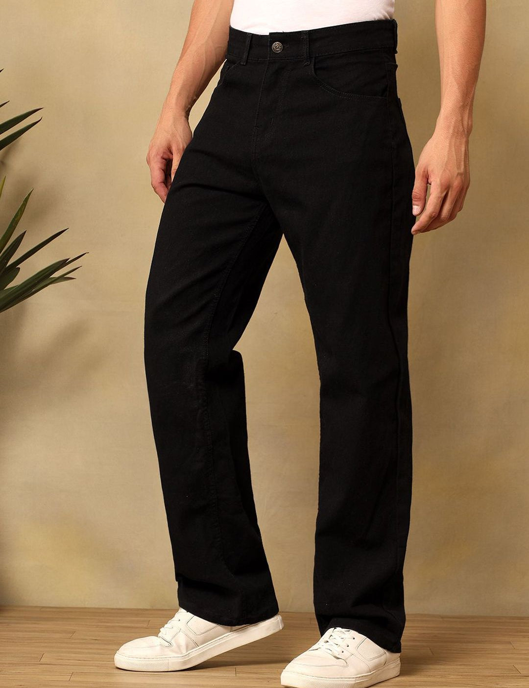 Kotty Men Regular Fit Mid-Rise Stretchable Cotton Jeans