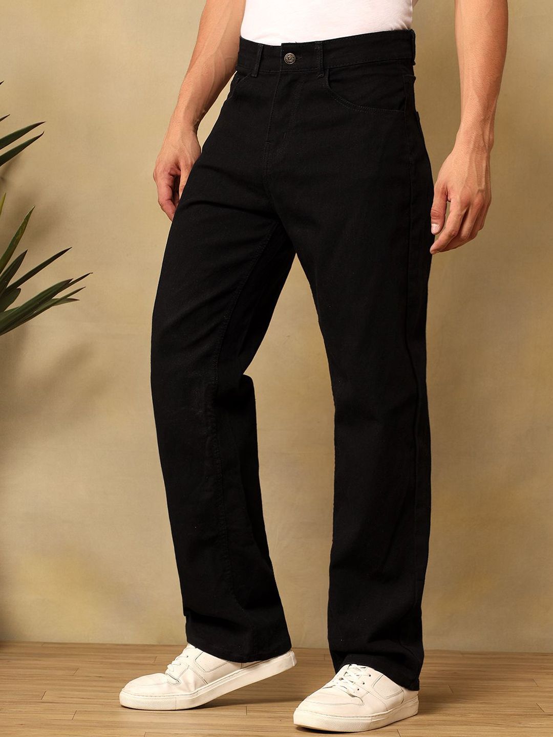 Kotty Men Regular Fit Mid-Rise Stretchable Cotton Jeans