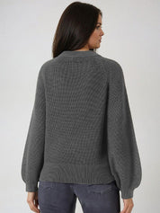 Kotty Women Solid Ribbed Pullover Sweater