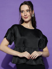 Kotty Women Solid Round Neck Top