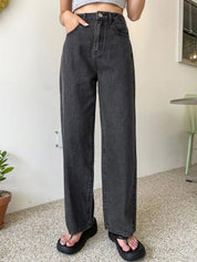 Kotty Women Cotton Straight Fit High-Rise Stretchable Jeans