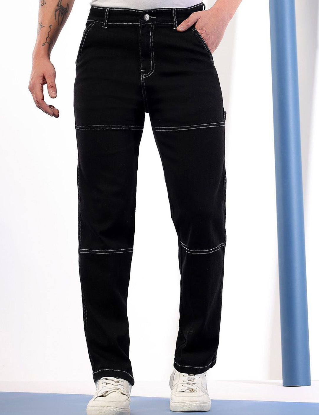 Kotty Men Comfort Regular Fit Mid-Rise Stretchable Jeans 