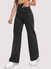 Kotty Women Cotton Straight Fit High-Rise Stretchable Jeans