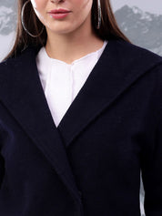 Kotty Women Shawl Collar Hooded Overcoat