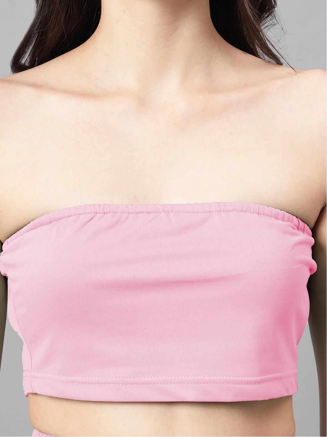 Kotty Pink Off-Shoulder Top With Trouser 