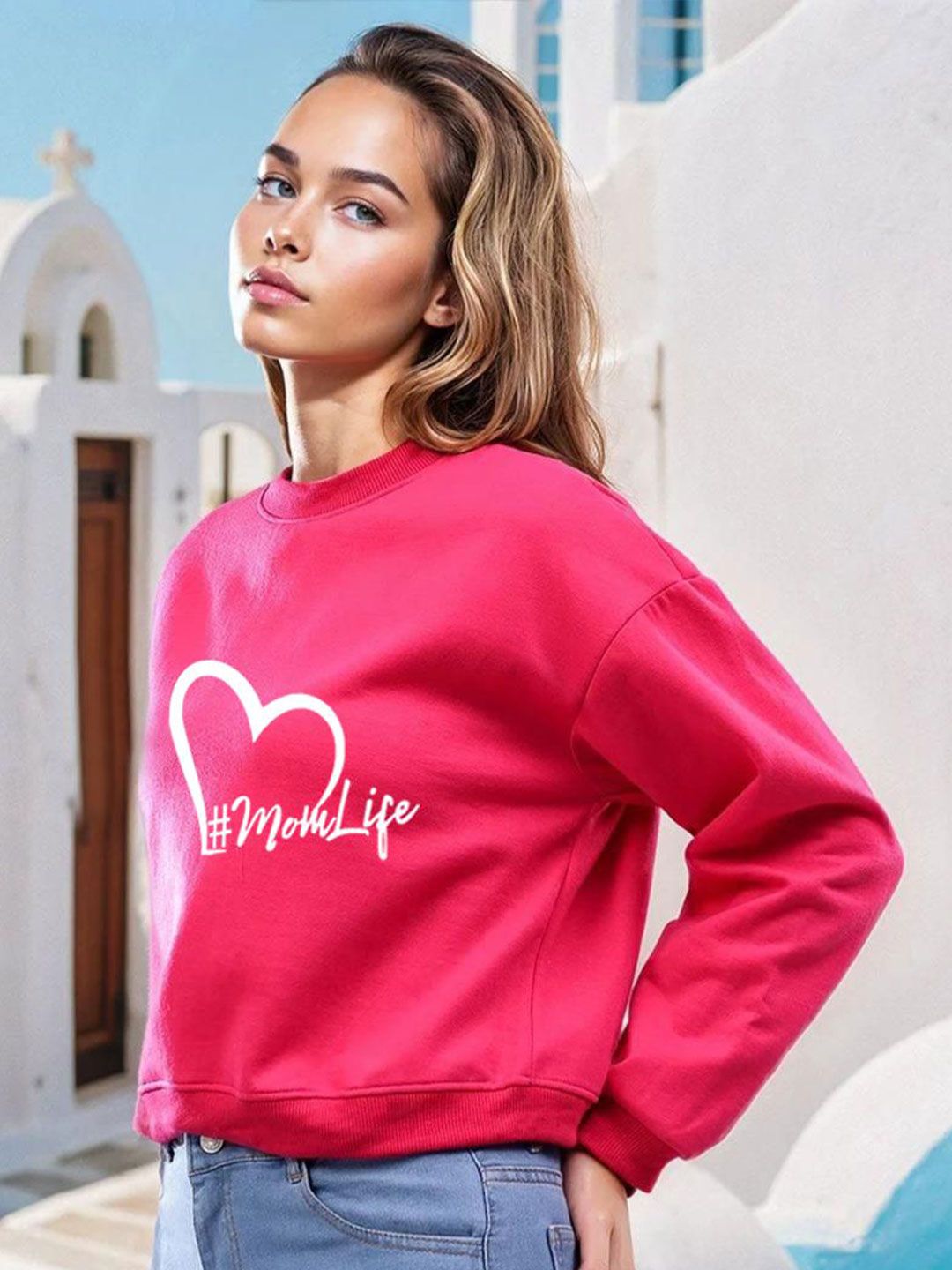 Kotty Women Typography Printed Long Sleeves Sweatshirt