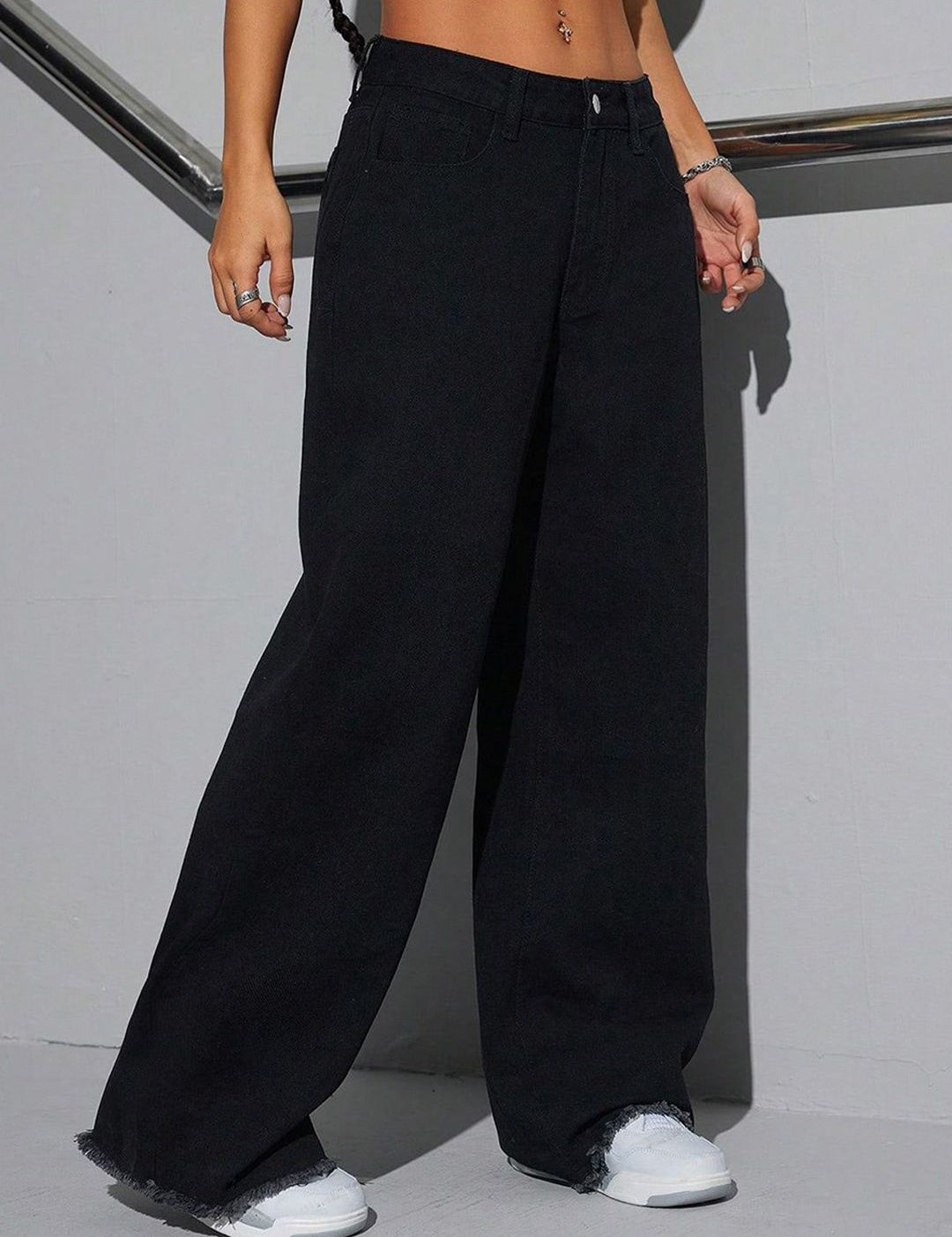 Kotty Women Jean Wide Leg High-Rise Stretchable Jeans