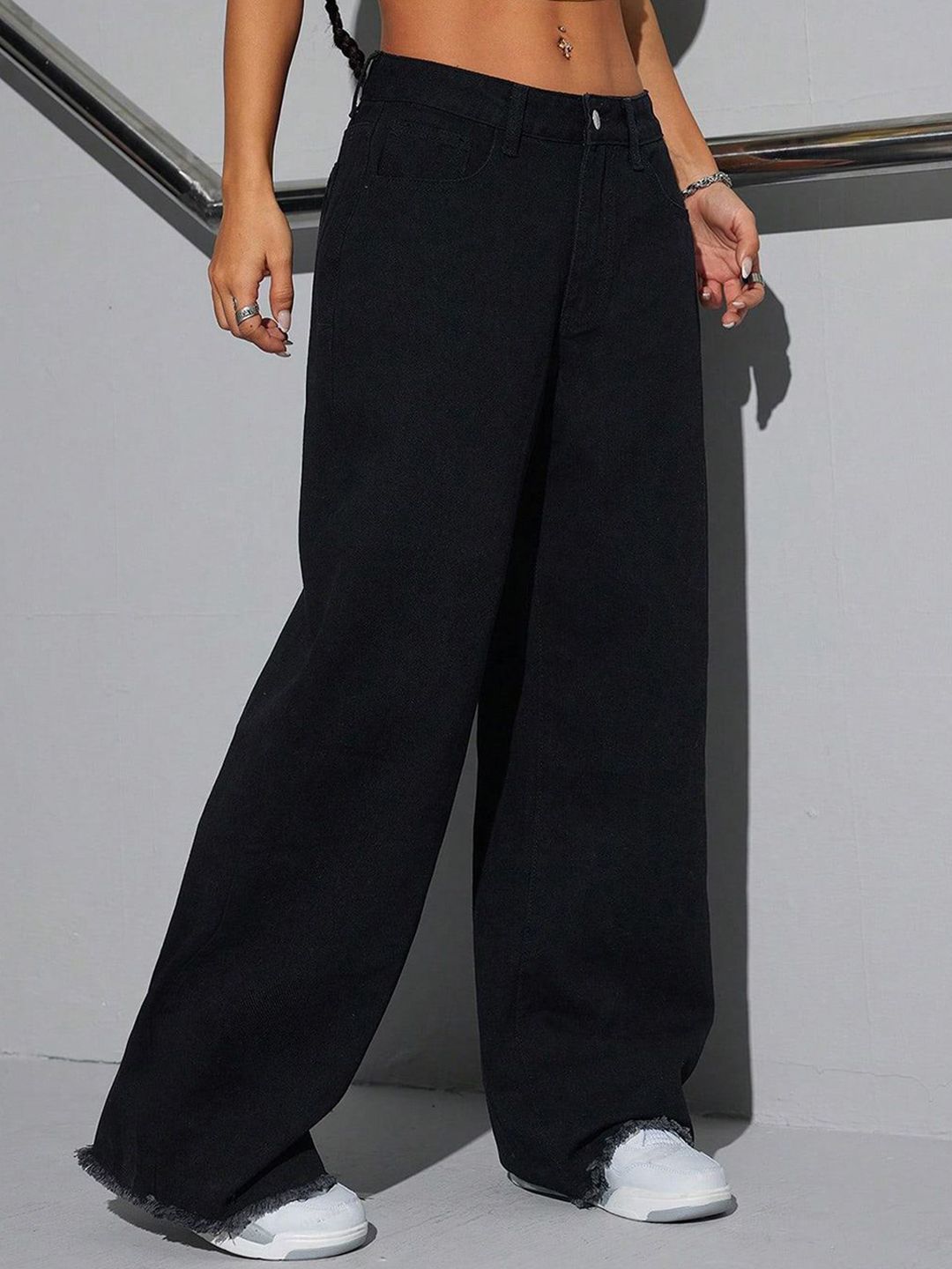 Kotty Women Jean Wide Leg High-Rise Stretchable Jeans