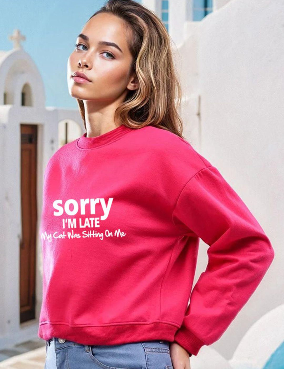 Kotty Women Typography Printed Full Sleeve Sweatshirt