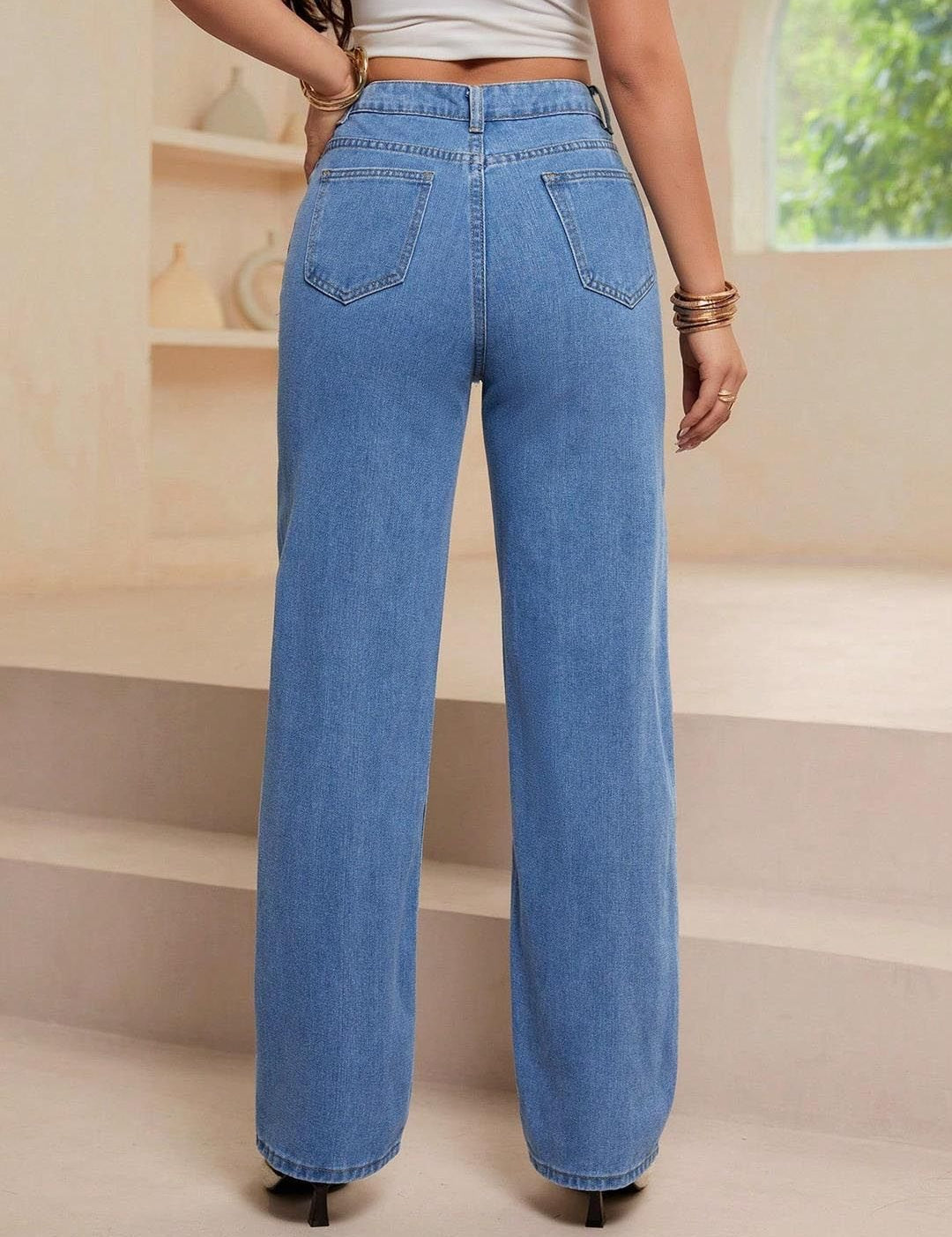 Kotty Women Straight Fit High-Rise Highly Distressed Jeans