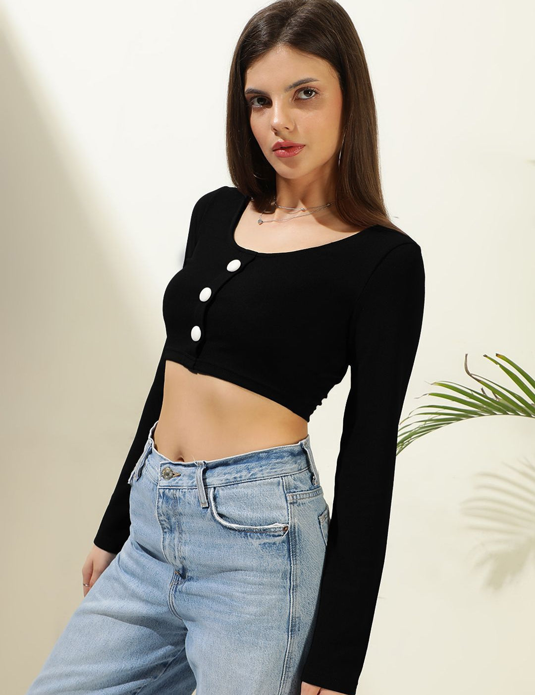 Kotty Women Solid Scoop Neck Top