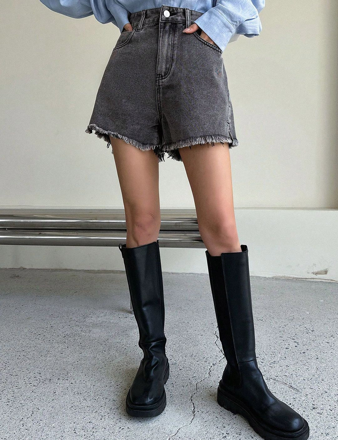 Kotty Women High-Rise Denim Shorts