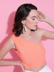 Kotty Women Solid One Shoulder Top