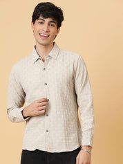 Kotty Men Relaxed Spread Collar Solid Casual Shirt