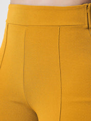 Kotty Women Relaxed Straight Fit High Rise Pleated Trousers