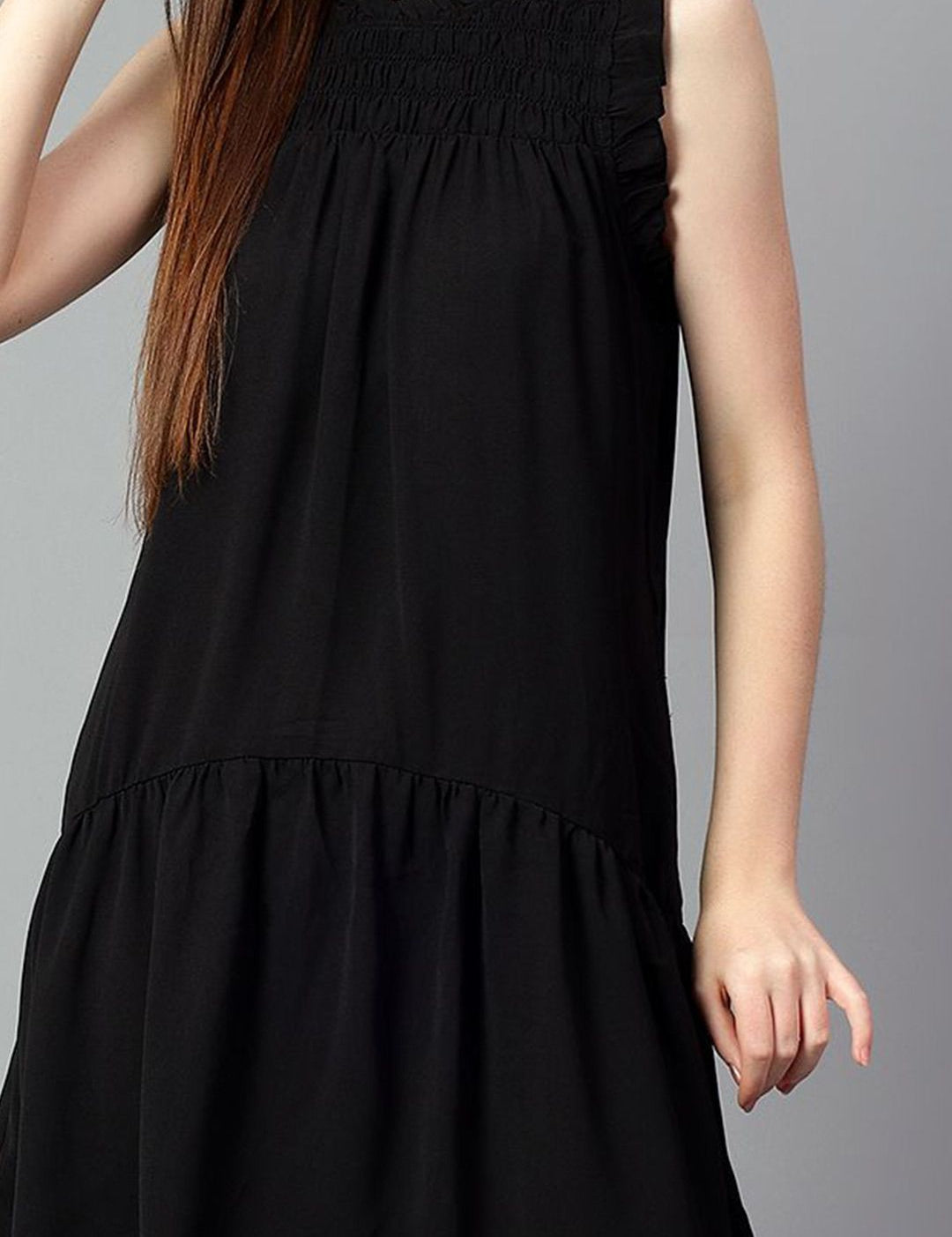 Kotty Solid Fit & Flare Sleeveless Dress