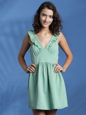 Kotty V-neck Fit & Flare Mini Dress