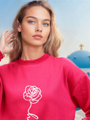 Kotty Women Printed Round Neck Therma-Fit Sweatshirt