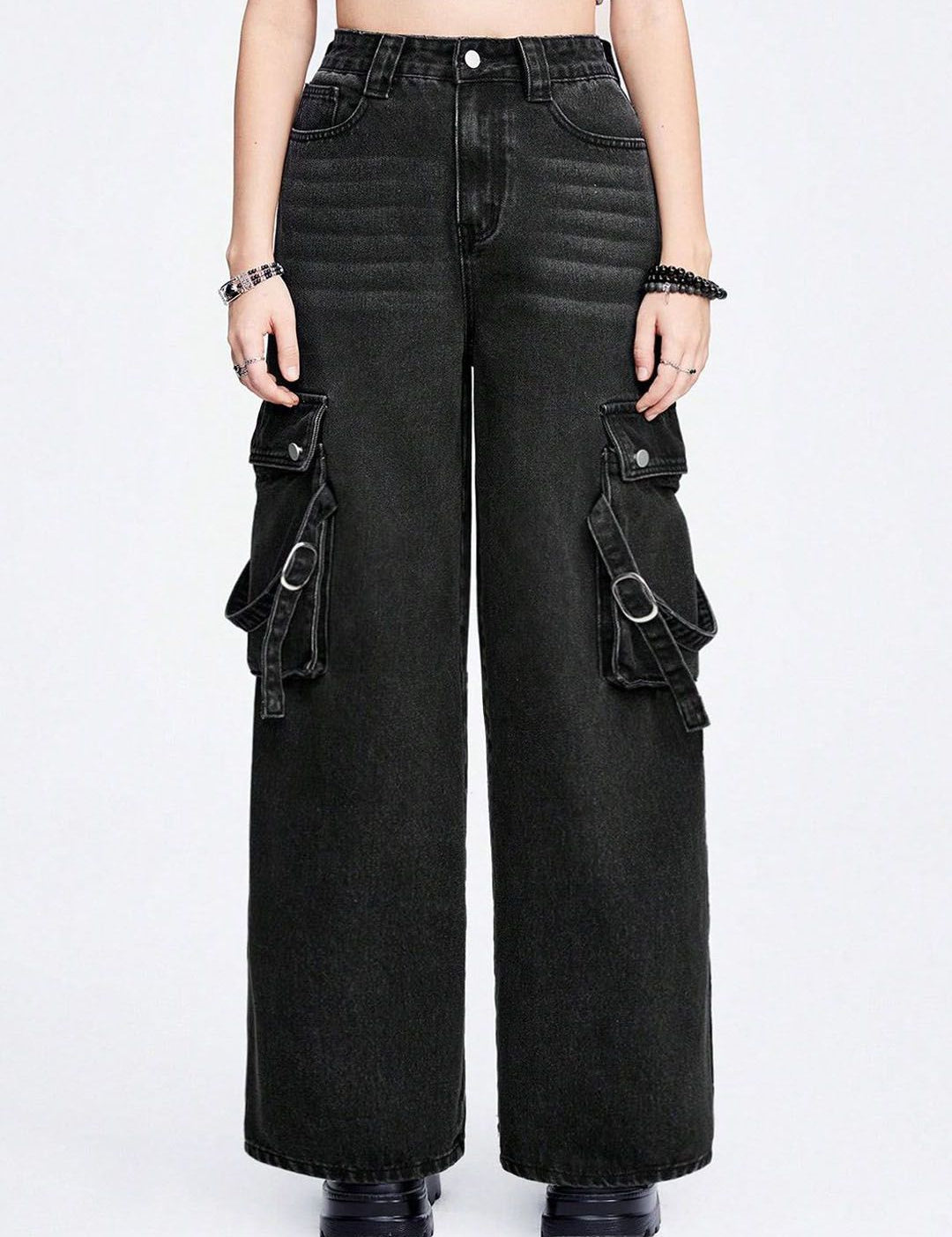 Kotty Women Jean Wide Leg High-Rise Stretchable Jeans