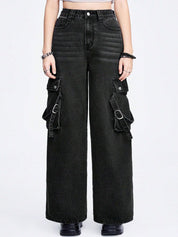 Kotty Women Jean Wide Leg High-Rise Stretchable Jeans