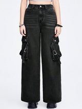 Kotty Women Jean Wide Leg High-Rise Stretchable Jeans